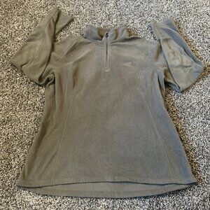 The North Face Jacket Womens LARGE  Long Sleeve 1/4 Zip Brown Lightweight